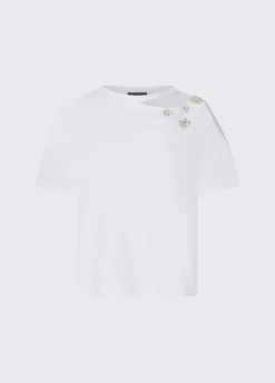 T-shirt con ricami gioiello