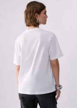 T-shirt con ricami gioiello