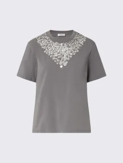 T-shirt con ricami gioiello