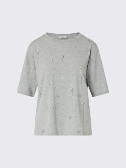 T-shirt con ricami gioiello