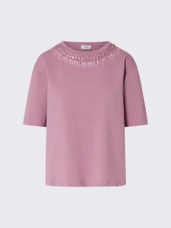 T-shirt con ricami gioiello