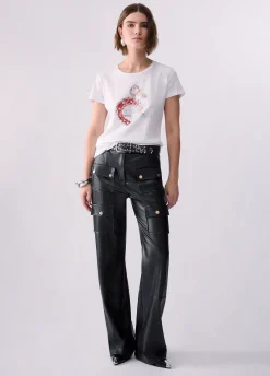 T-shirt con ricamo gioiello