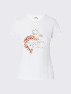 T-shirt con ricamo gioiello