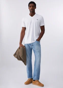 T-shirt con scollo a V