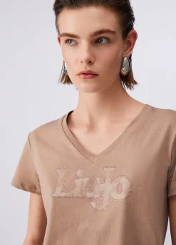 T-shirt con scollo a V