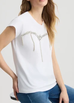 T-shirt con strass