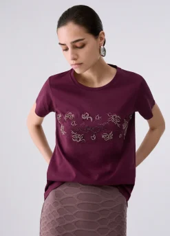 T-shirt con strass