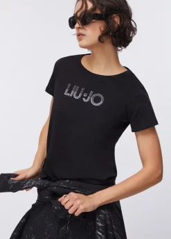 T-shirt con strass