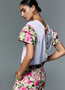 T-shirt con volants