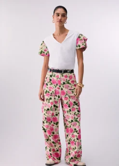 T-shirt con volants