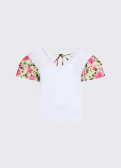 T-shirt con volants