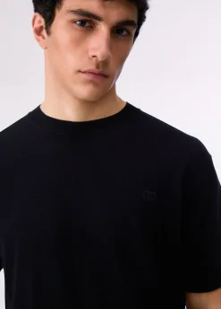 T-shirt in crêpe di cotone
