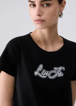 T-shirt in jersey con logo