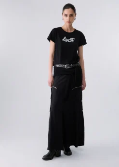 T-shirt in jersey con logo