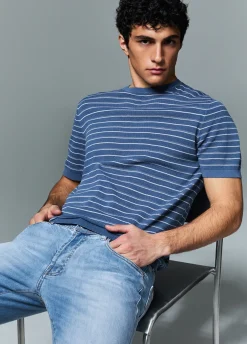 T-shirt in maglia a righe