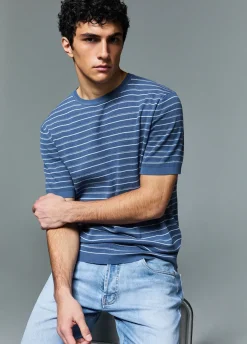 T-shirt in maglia a righe