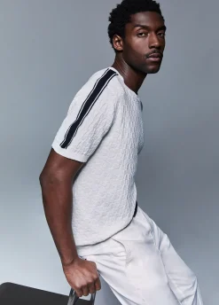 T-shirt in maglia jacquard
