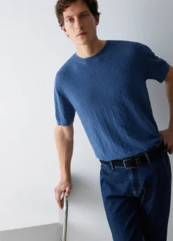T-shirt in maglia jacquard