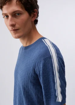 T-shirt in maglia jacquard