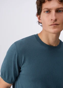 T-shirt in maglia misto seta