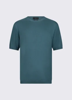 T-shirt in maglia misto seta