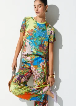 T-shirt in raso stampato