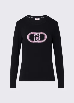 T-shirt maniche lunghe monogram