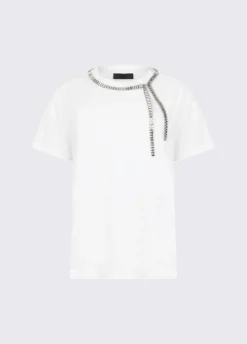T-shirt oversize con ricami gioiello