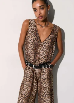 Tuta con stampa animalier