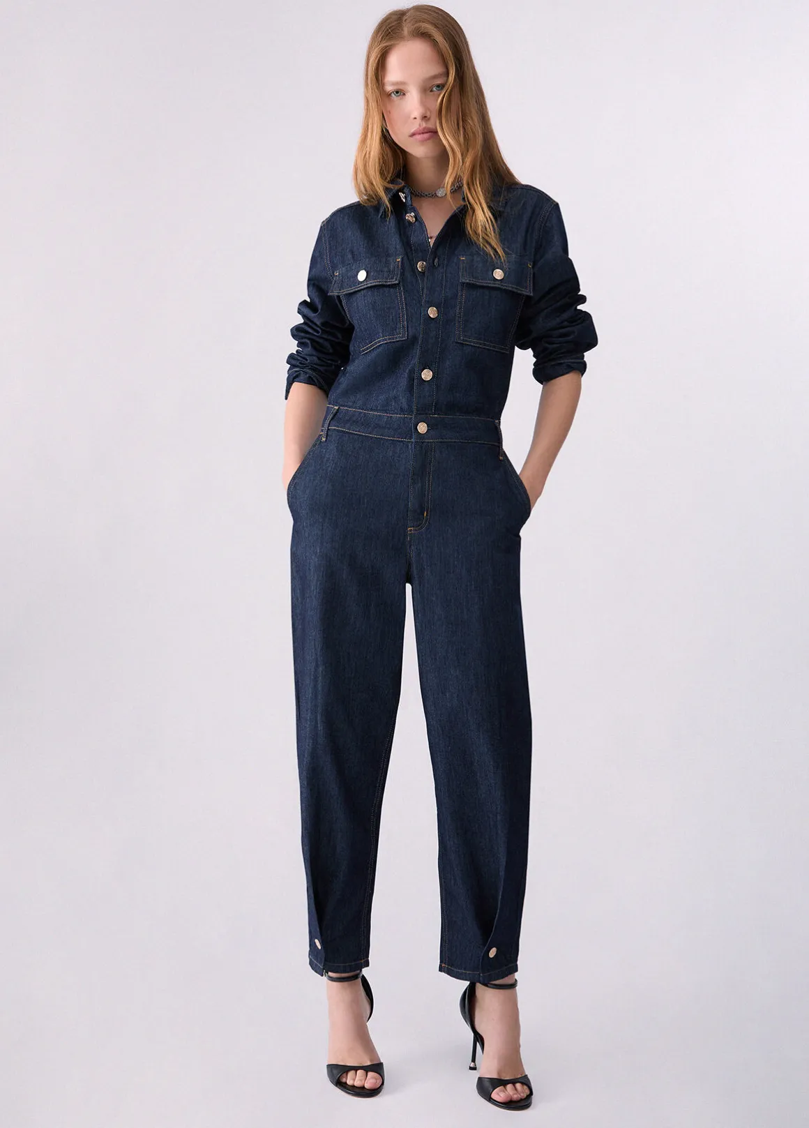 Tuta lunga in denim