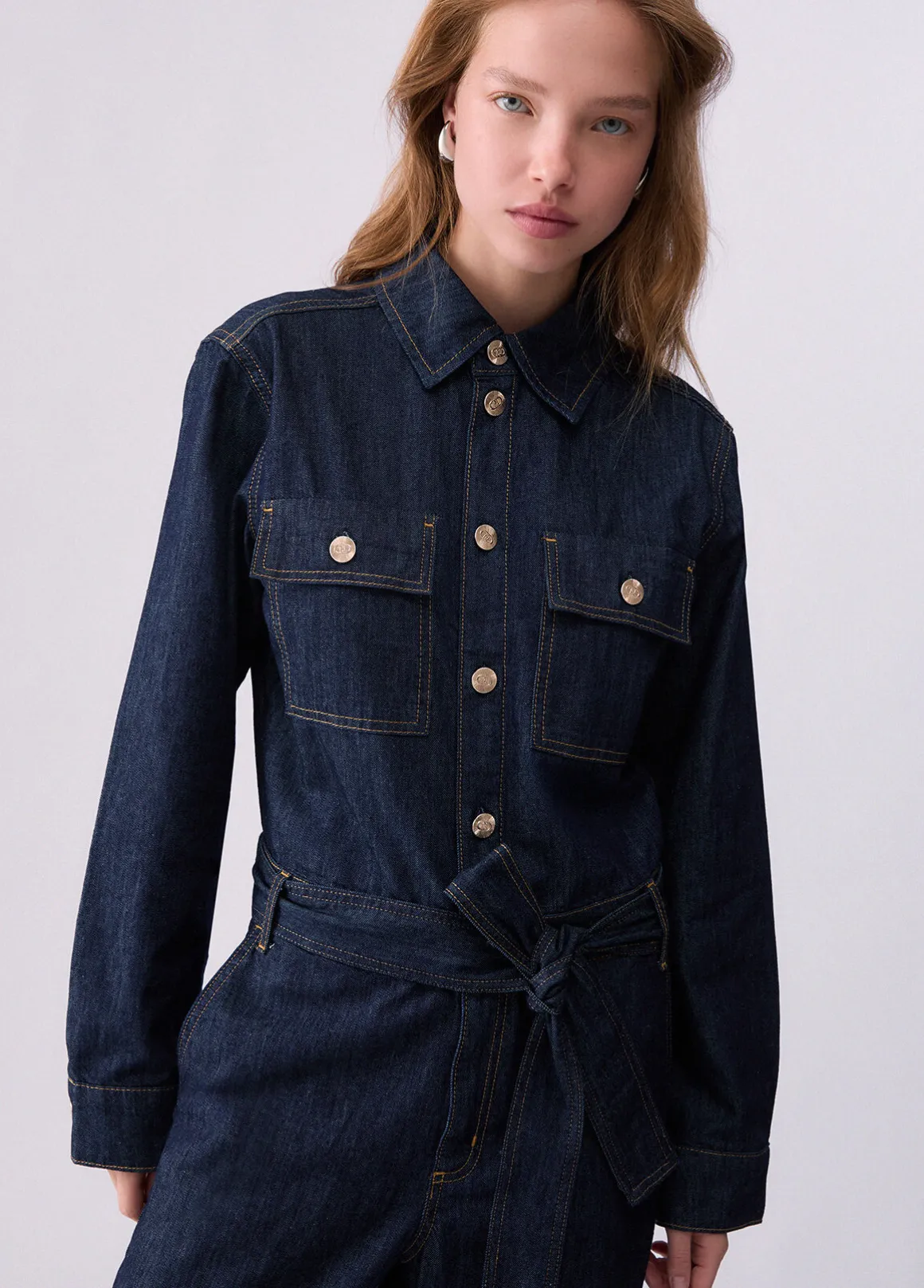 Tuta lunga in denim