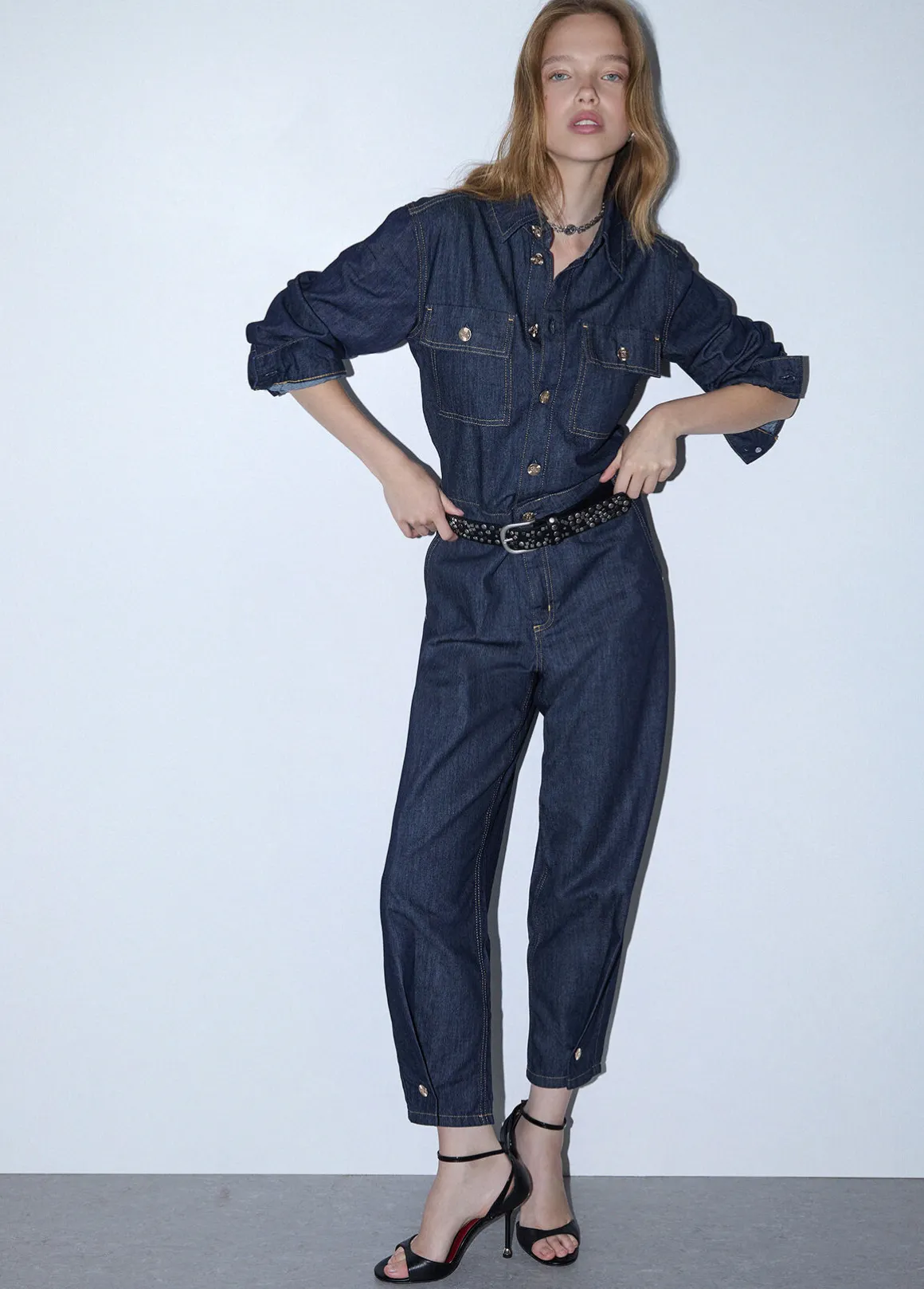 Tuta lunga in denim