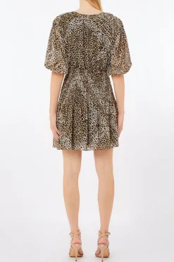 Vestito corto animalier