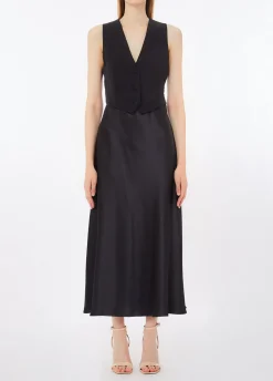 Vestito lungo con gilet
